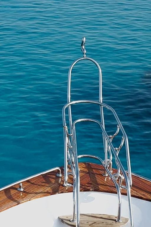 Yacht view on pristine Red Sea waters during transformative wellness retreat with Glorija